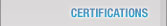Certifications
